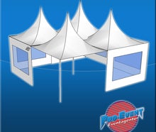 Faltzelt 6 x 6m mit 6 Seitenwänden