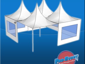 Faltzelt 6 x 6m mit 6 Seitenwänden