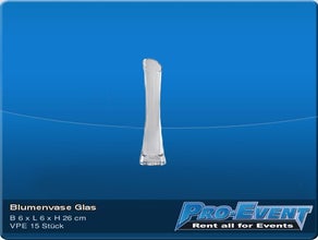 Blumenvase Glas (je 15 Stück)