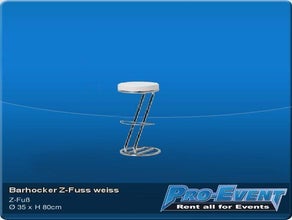 Barhocker Z-Fuss weiss