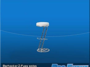 Barhocker Z-Fuss weiss