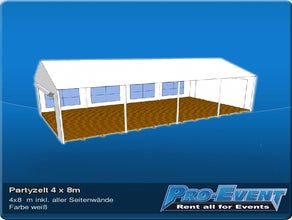 Partyzelt 4 x 8m