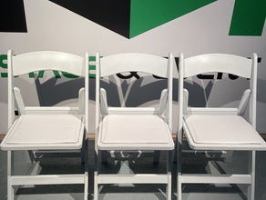 Hochzeitsstuhl, Klappstuhl Stuhl weiss, Sitzkissen, Hochzeit, Gartenstuhl, Wimbledon, Resin-Klappstuhl, Kunstharz-Stuhl, weißer Folding Chair, Bankettstuhl klappbar, Event-Klappstuhl, Catering-Stuhl,