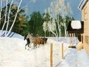 Troika Kulisse, Russland, Moskau, Pferde, Kutsche, Pferd, Nutztier