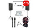 Karaoke Paket mieten (ab € 249): Beamer, Leinwand, 2 Funkmikrofone, Discokugel & SOUNDBOKS ✓ Akkubetrieb ✓ Bis 80 Personen