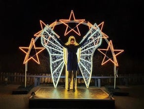 Lichtengel - Weihnachtlicht - Licht Skulptur, Weihnachtsengel Engel - Engelfigur
