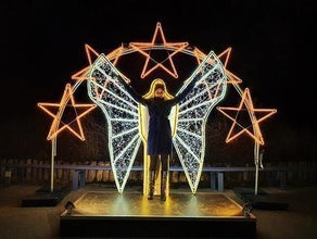 Lichtengel - Weihnachtlicht - Licht Skulptur, Weihnachtsengel Engel - Engelfigur