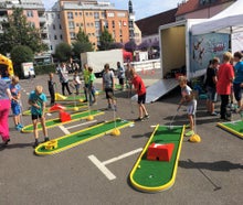 Minigolf, Minigolfbahnen, Mobile Minigolfbahnen
