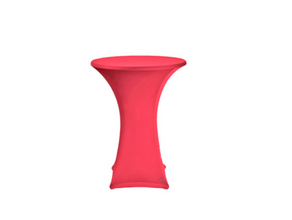 Stretchhusse 2-teilig rot mieten – Stehtisch, Bistrotisch, Hochtisch, Partytisch, Miettisch