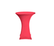 Stretchhusse 2-teilig rot mieten – Stehtisch, Bistrotisch, Hochtisch, Partytisch, Miettisch