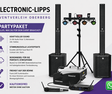 Partypaket mieten – HK Audio PA + Licht + Bodennebel + Funkmikro + Boxen